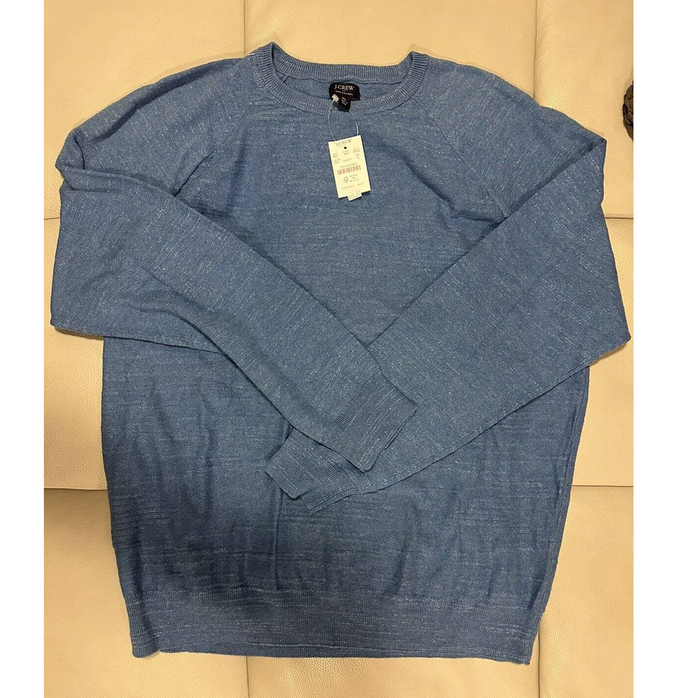 NWT J. Crew Factory Sweater Men's XL Blue 100% Cotton $79.50